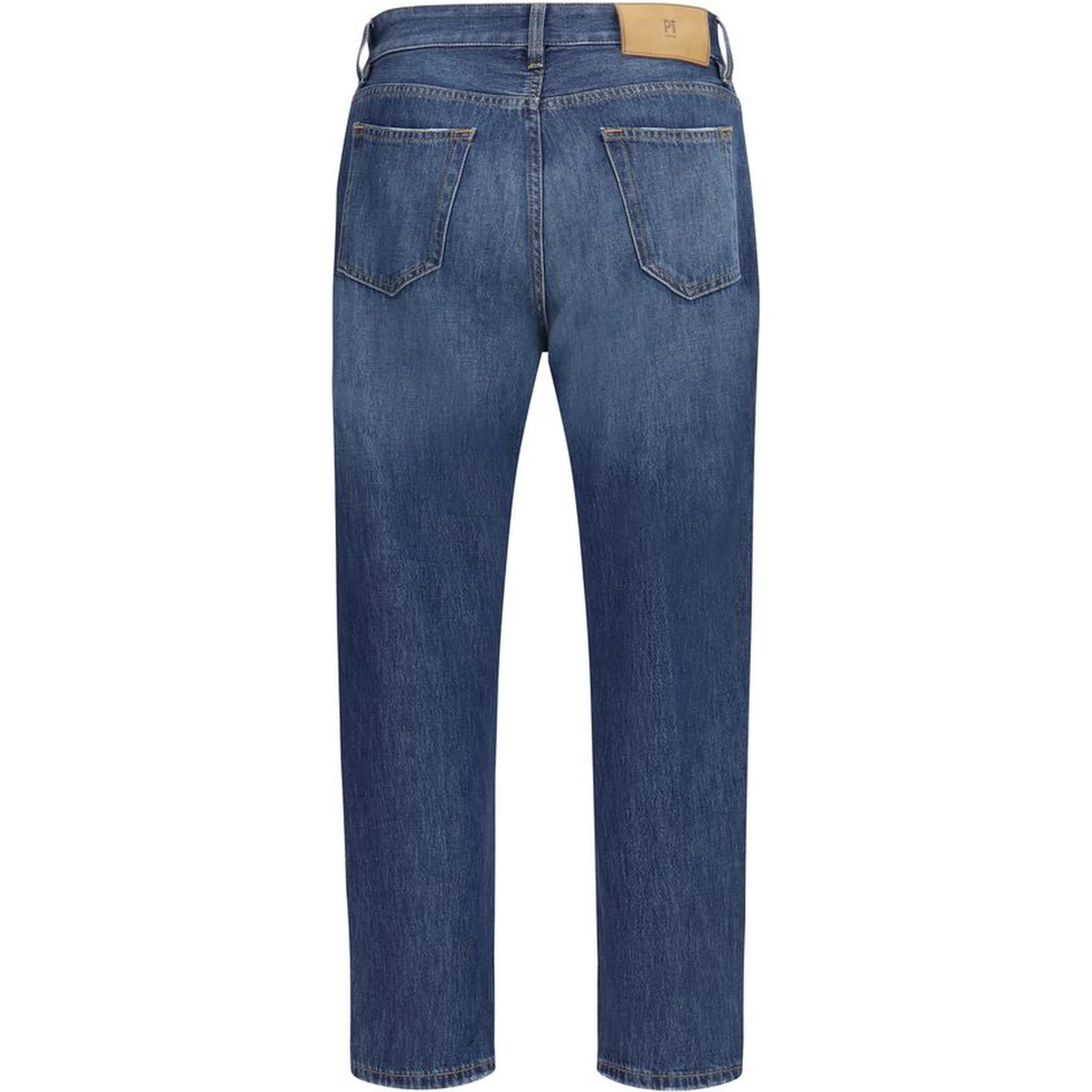 جينز قطني أزرق