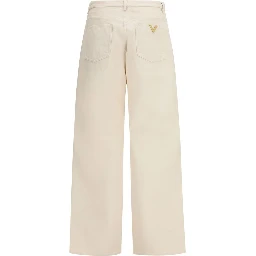 Beige Cotton Jeans Denim