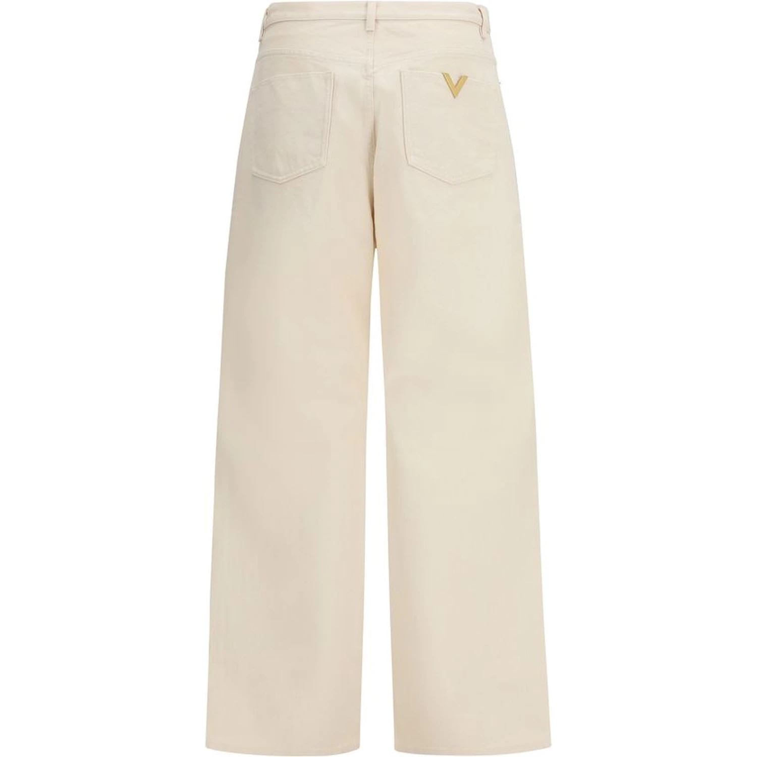 Beige Cotton Jeans Denim
