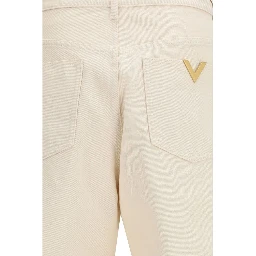 Beige Cotton Jeans Denim