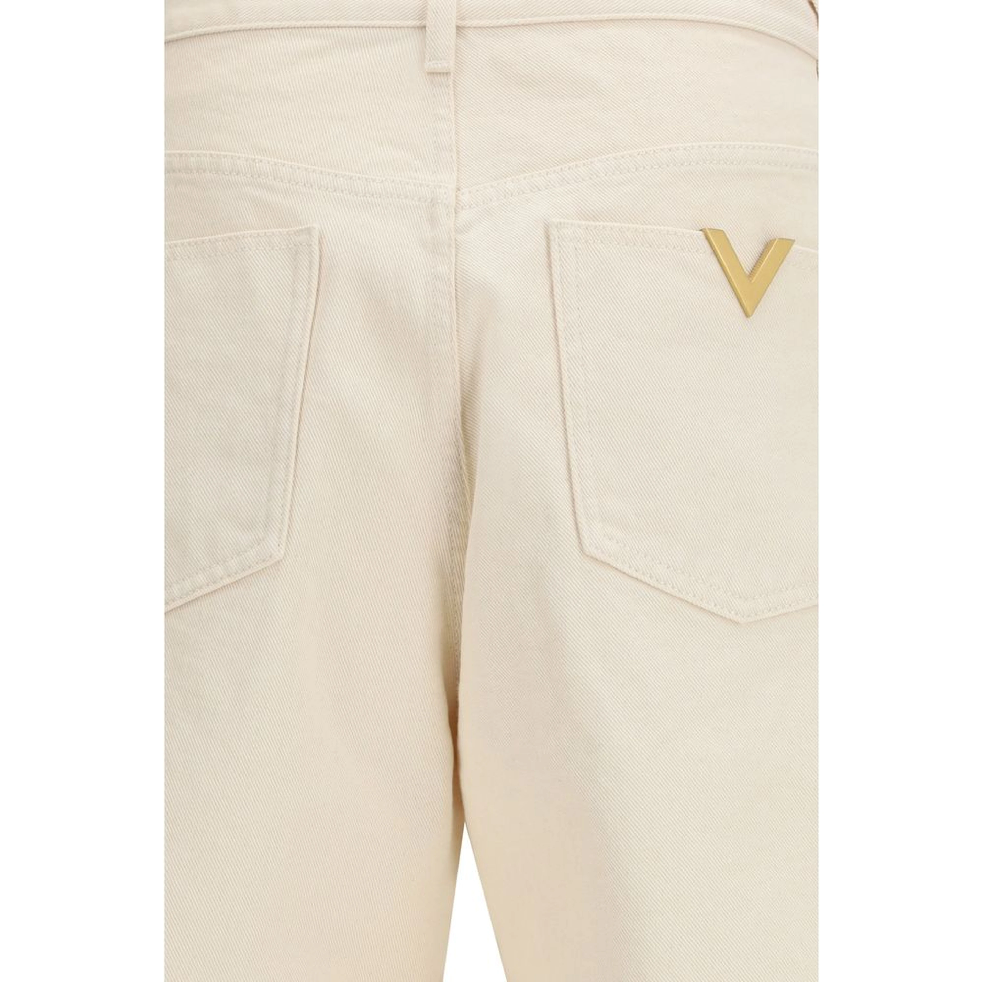 Beige Cotton Jeans Denim