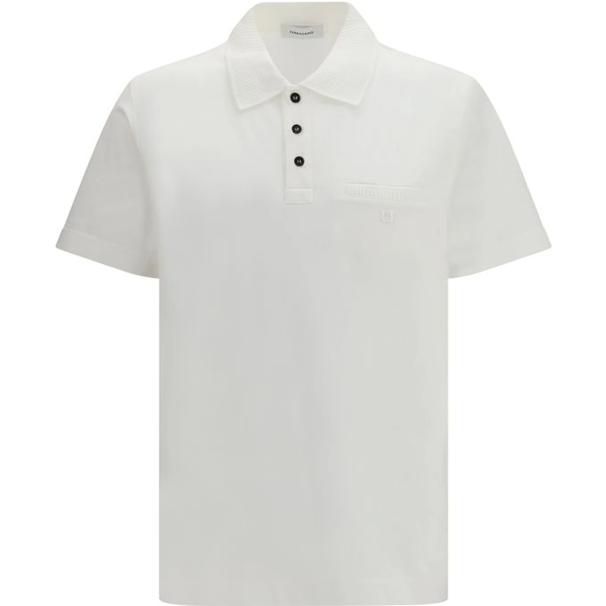 قميص بولو قطني أبيض