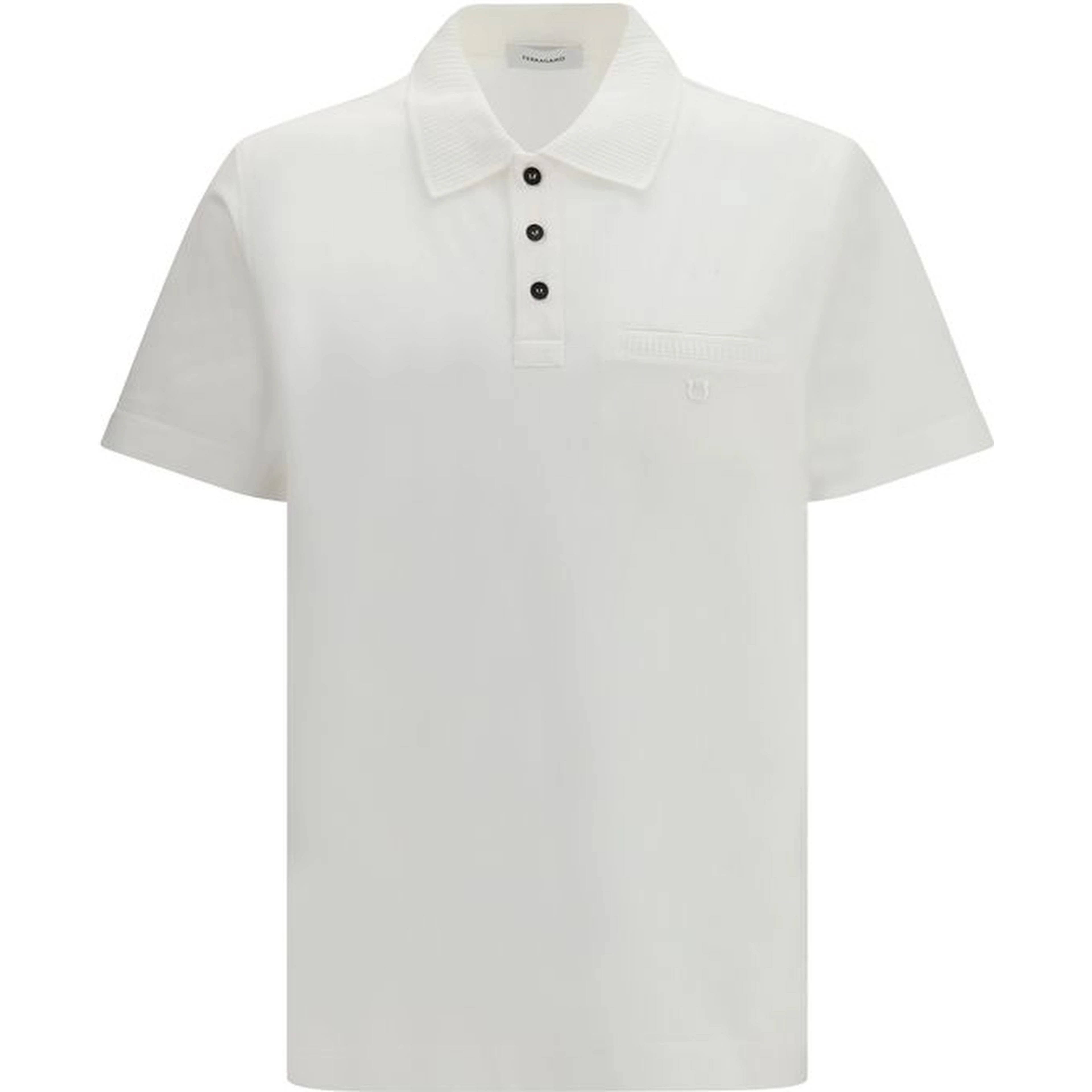 White Cotton Polo Shirt