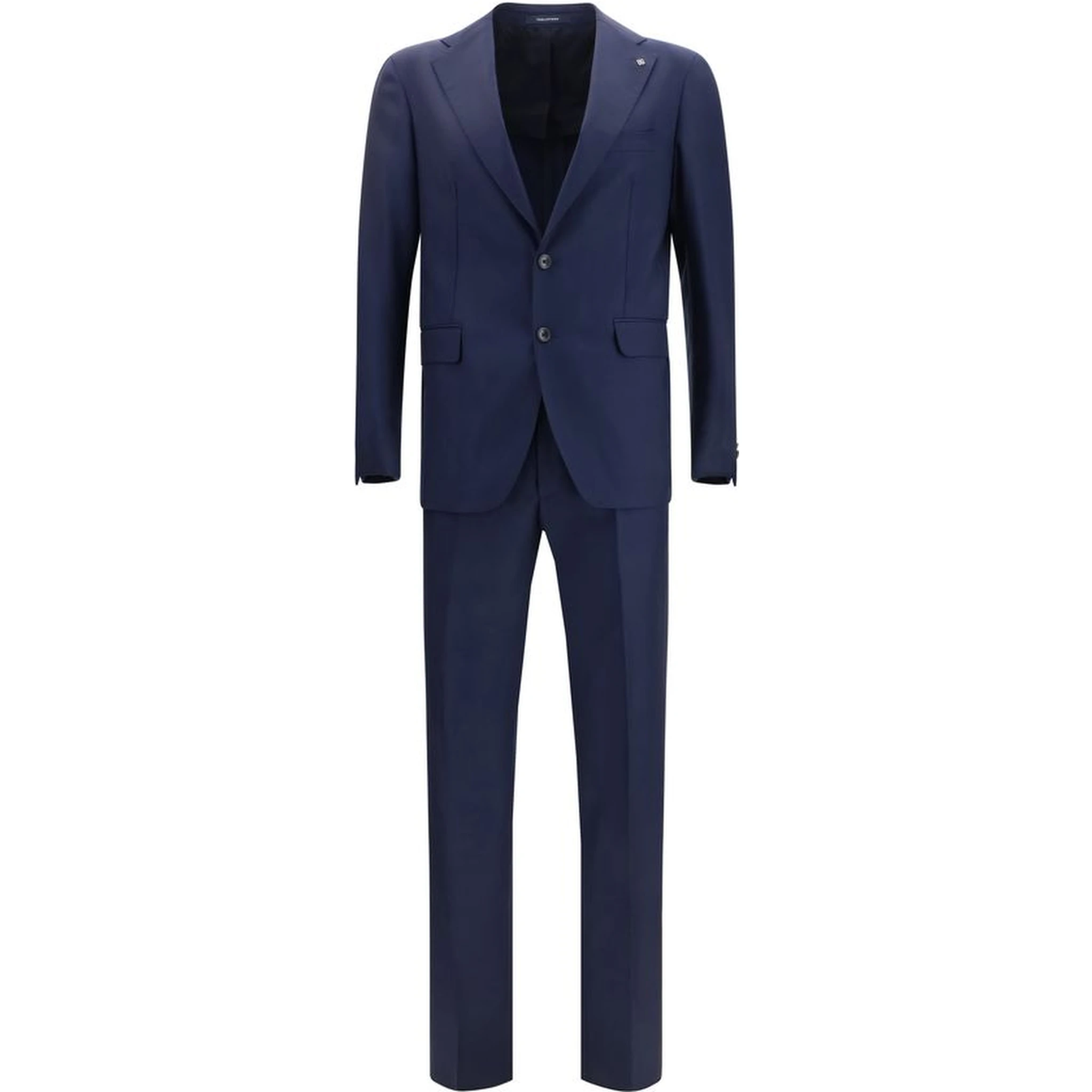 Blue Fleece Wool Two-Piece Suit