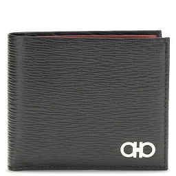 محفظة بوس توروس من جلد العجل الأسود