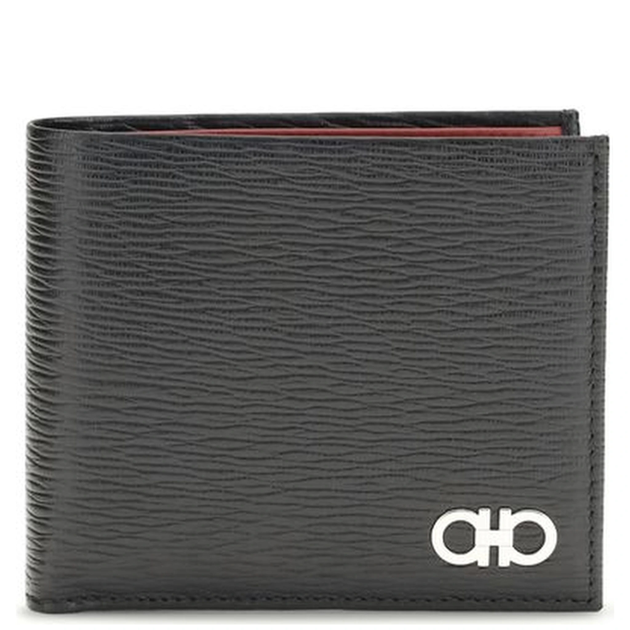 محفظة بوس توروس من جلد العجل الأسود