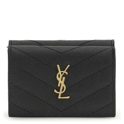 محفظة بوس توروس من جلد العجل الأسود