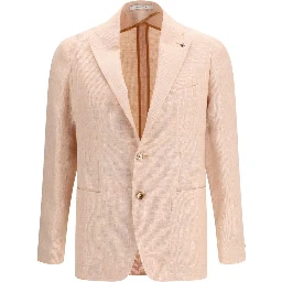 Orange Fleece Wool Blazer