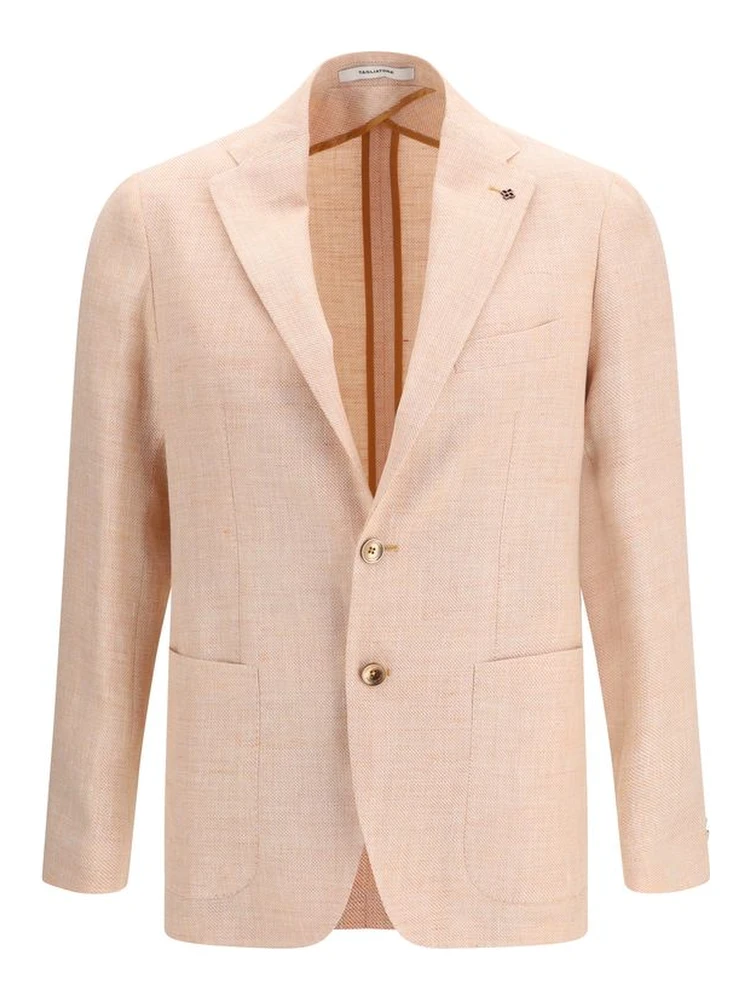 Orange Fleece Wool Blazer