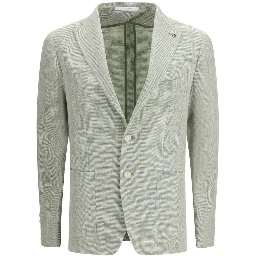 Bicolor Linen Blazer