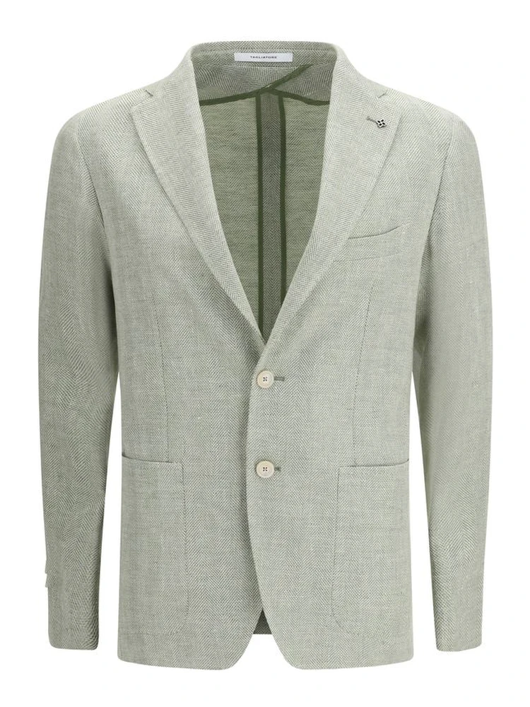 Bicolor Linen Blazer