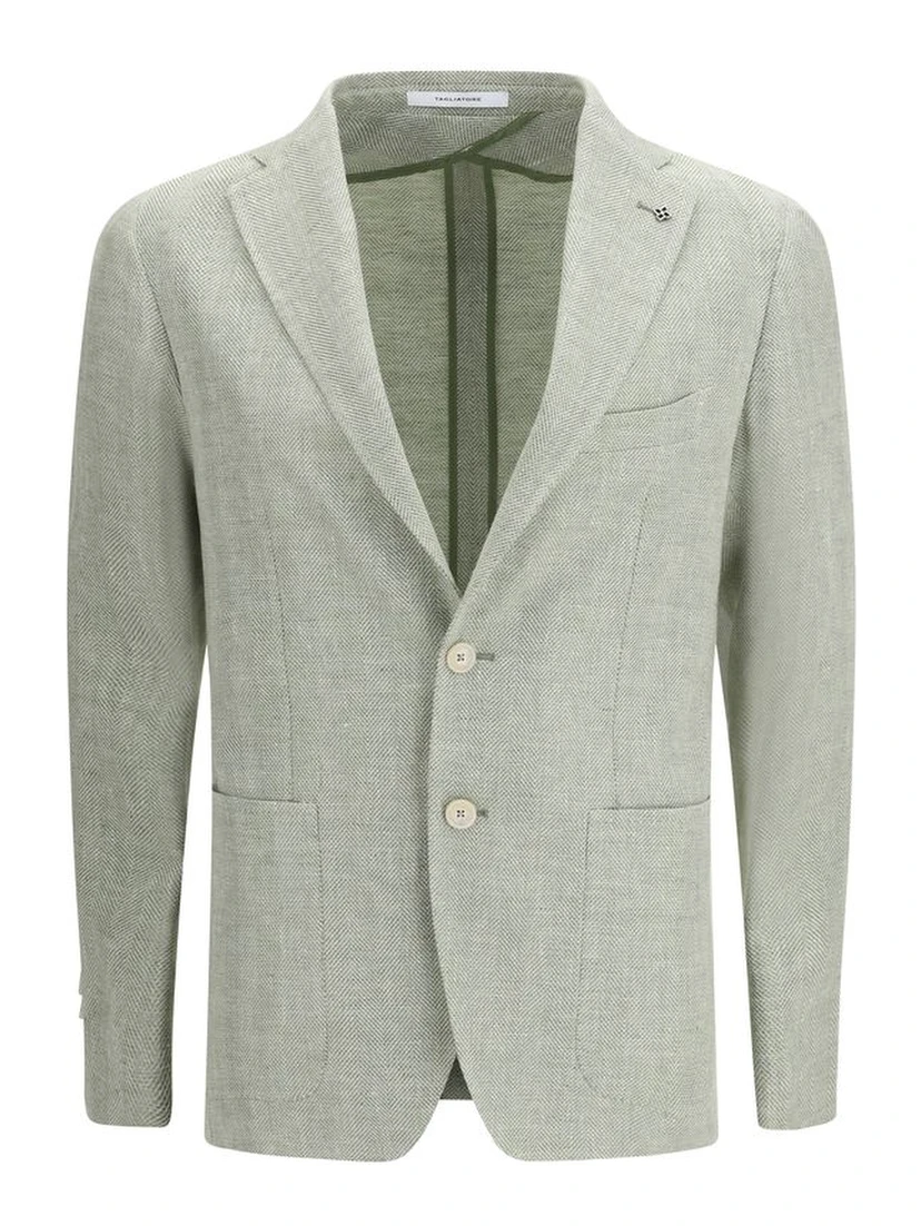 Bicolor Linen Blazer