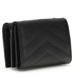 محفظة بوس توروس من جلد العجل الأسود