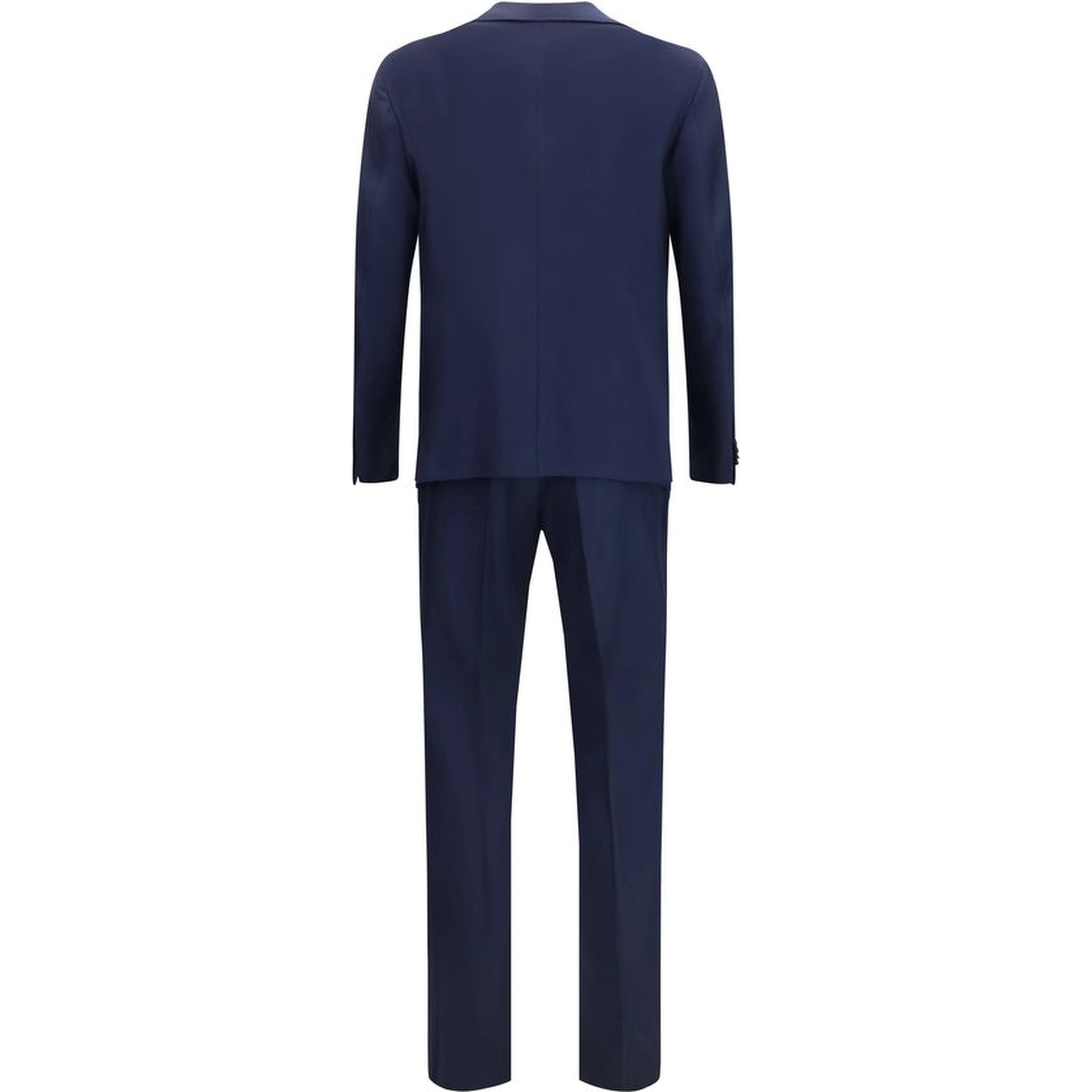 Blue Fleece Wool Two-Piece Suit