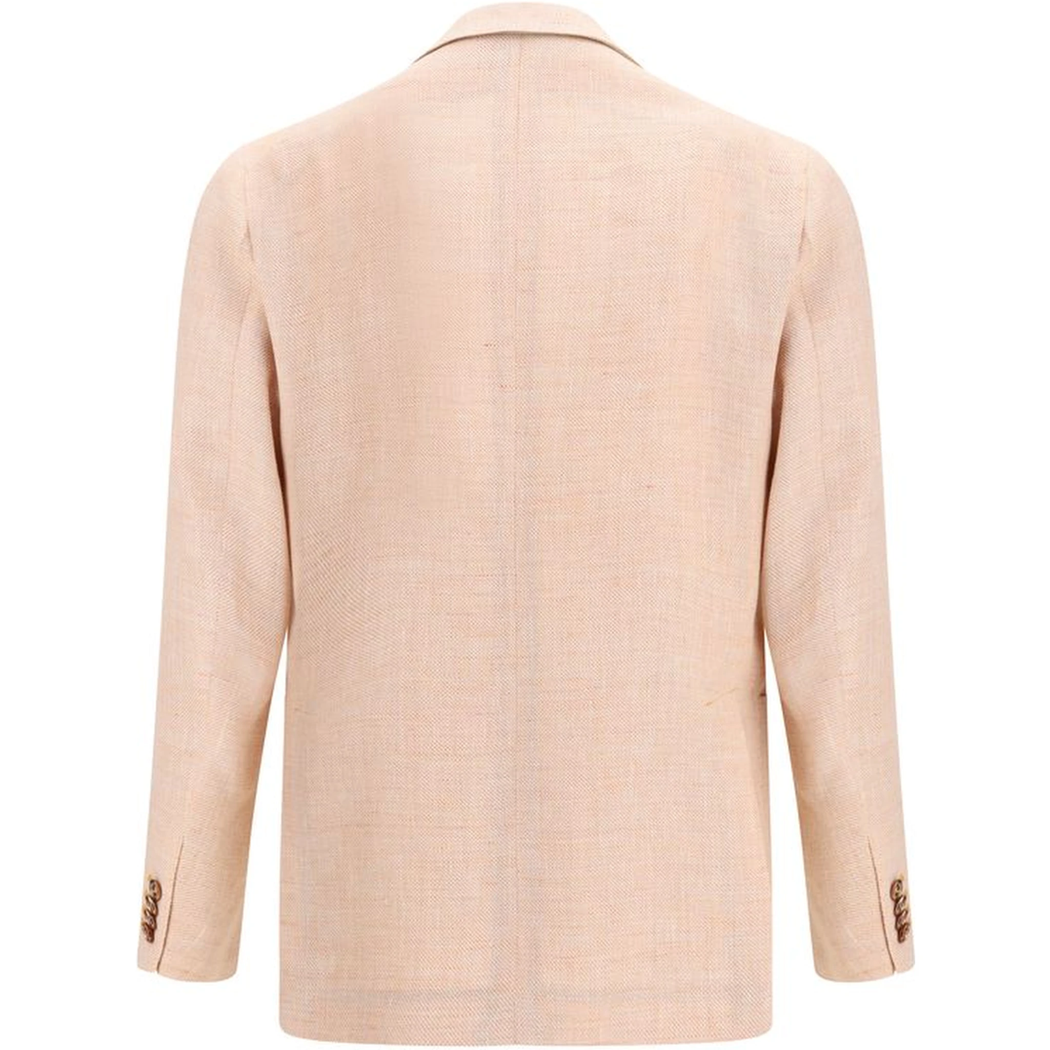 Orange Fleece Wool Blazer