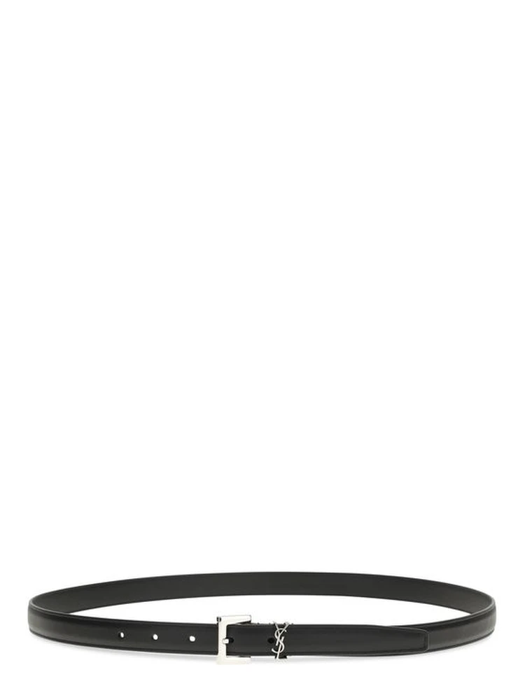 Black Calf Leather Bos Taurus Thin Belt alternative