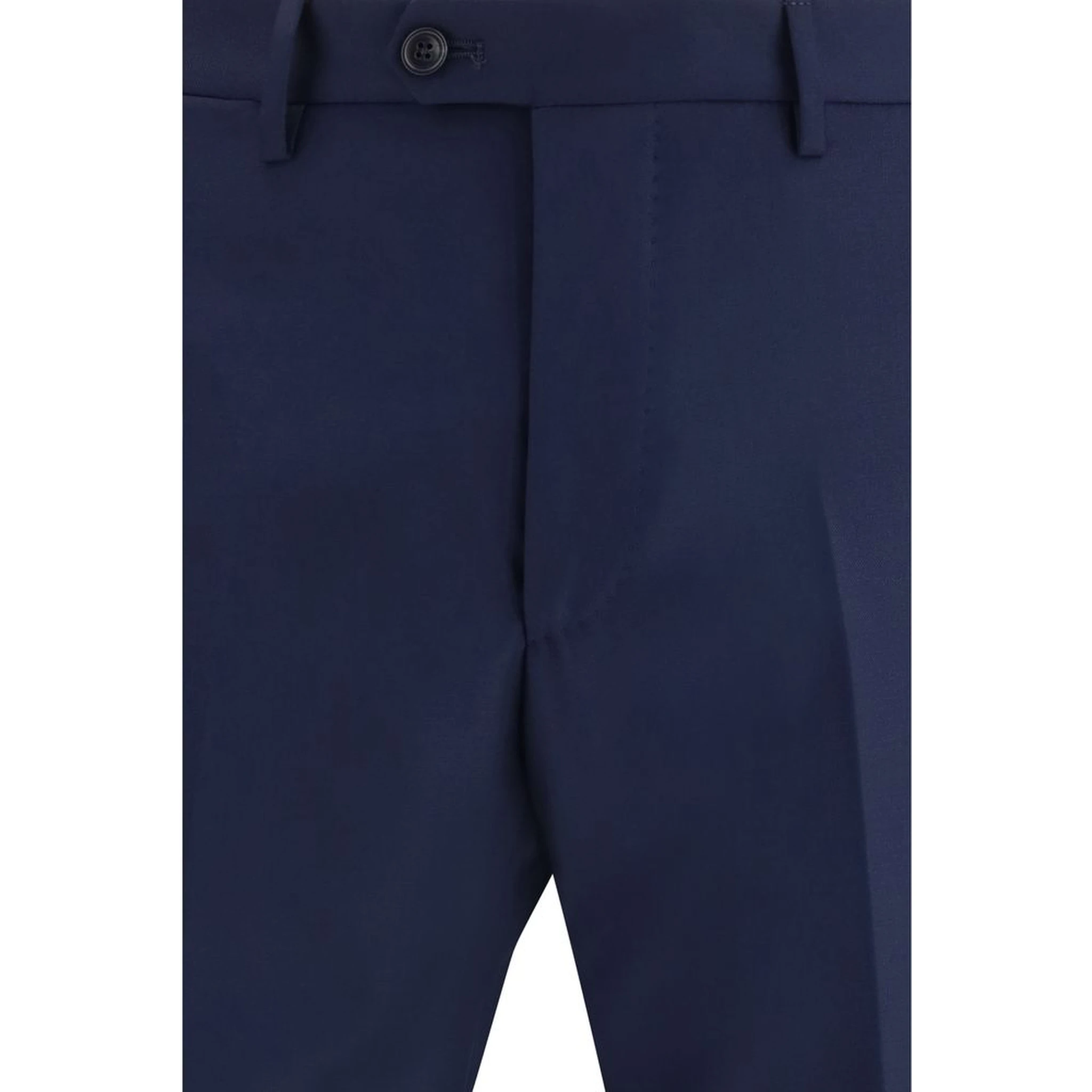 Blue Fleece Wool Two-Piece Suit