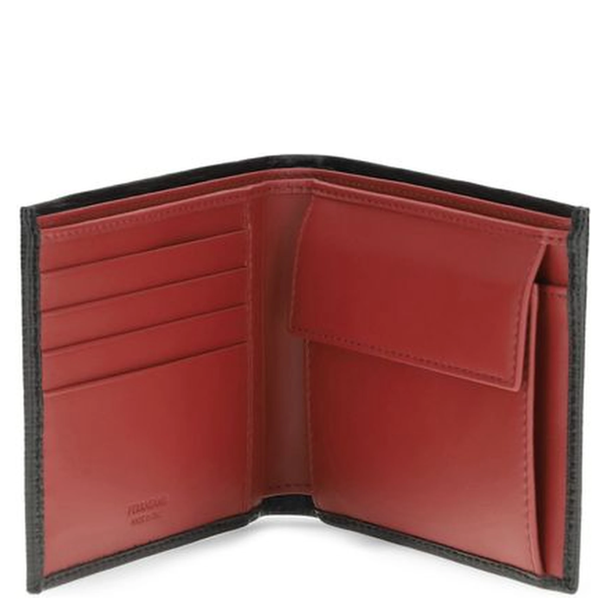 محفظة بوس توروس من جلد العجل الأسود