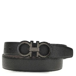 حزام بوس توروس العادي من جلد العجل الأسود