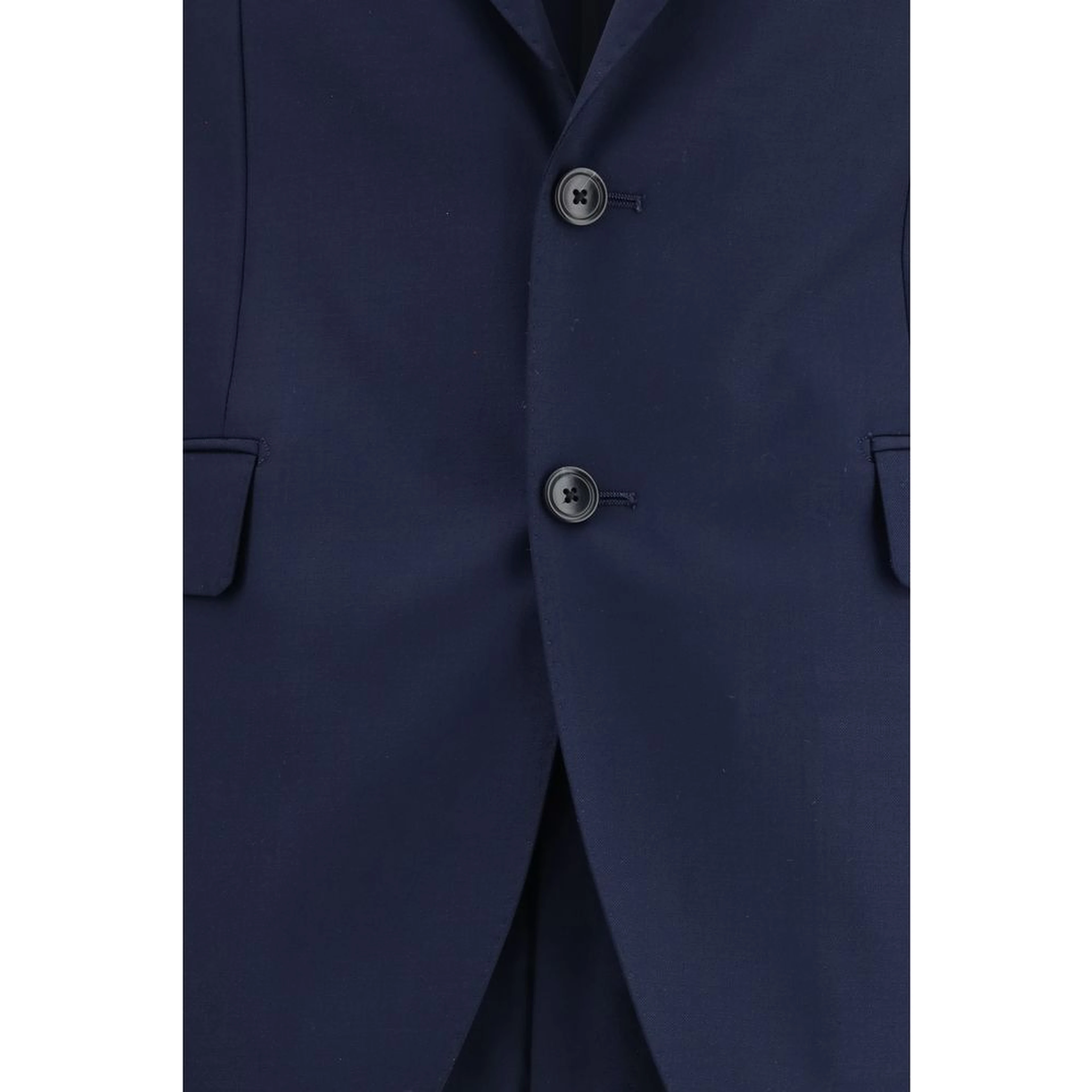 Blue Fleece Wool Two-Piece Suit