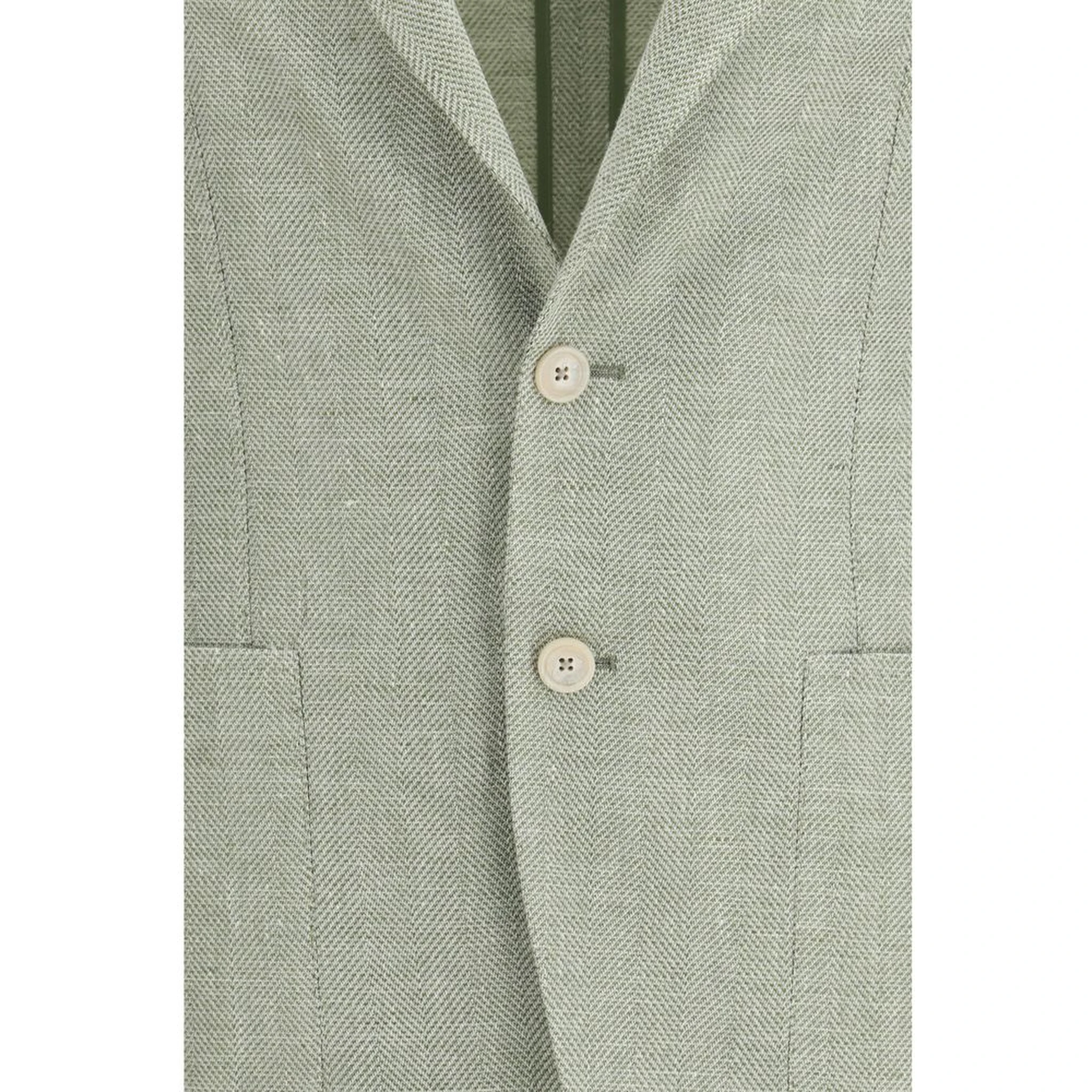 Bicolor Linen Blazer