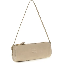 Beige Calf Leather Bos Taurus Shoulder Bag