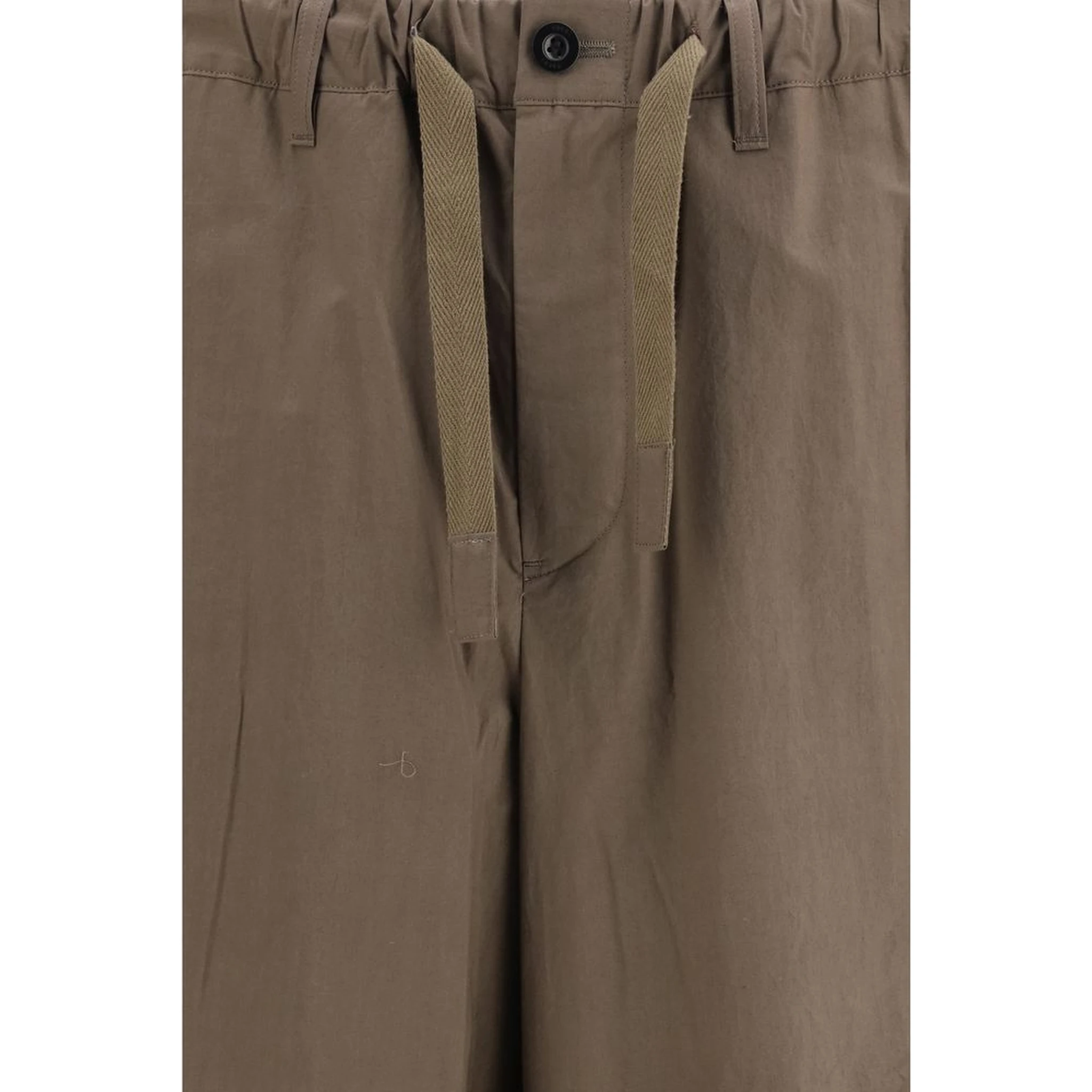 Brown Cotton Casual Pants