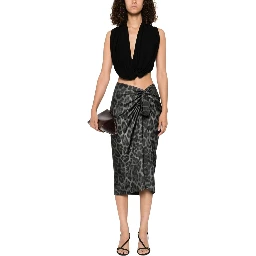 SILK MIDI SKIRT