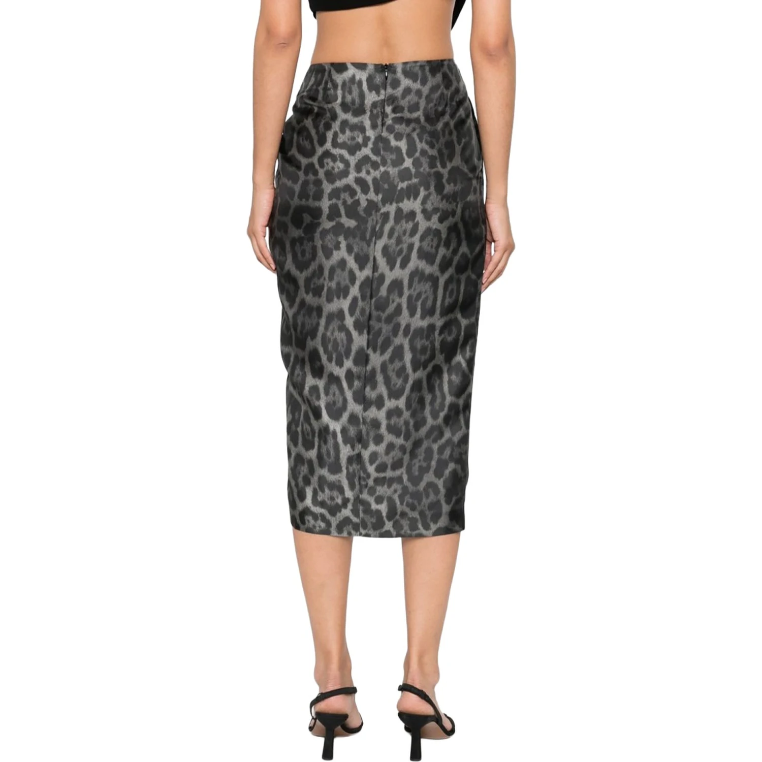 SILK MIDI SKIRT
