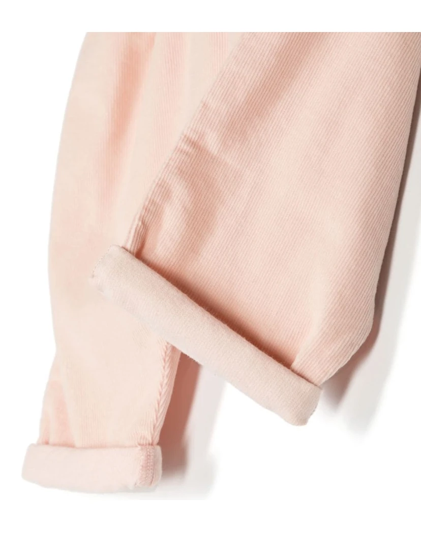 cream and strawberry pants