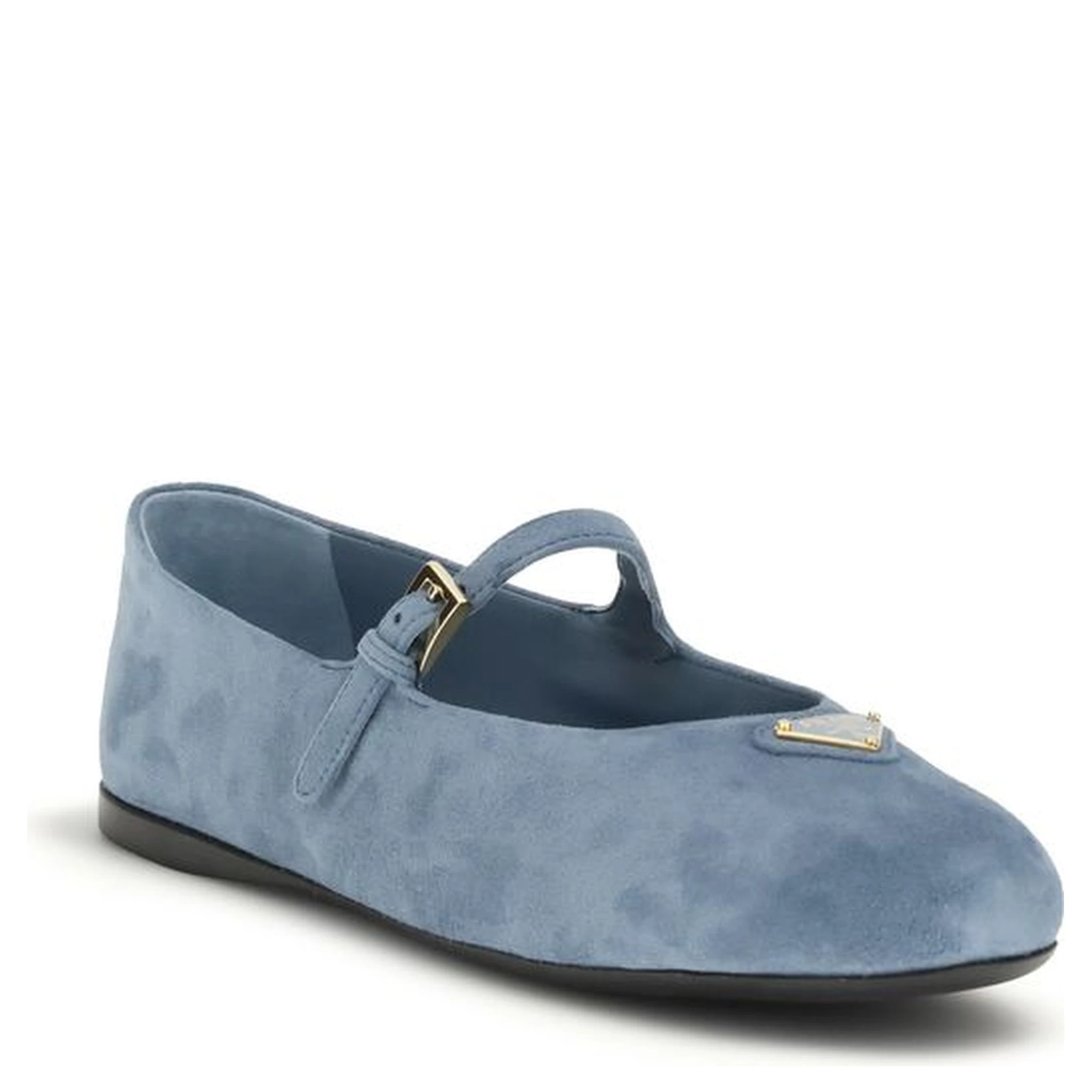 Blue Goatskin Ballet Flats