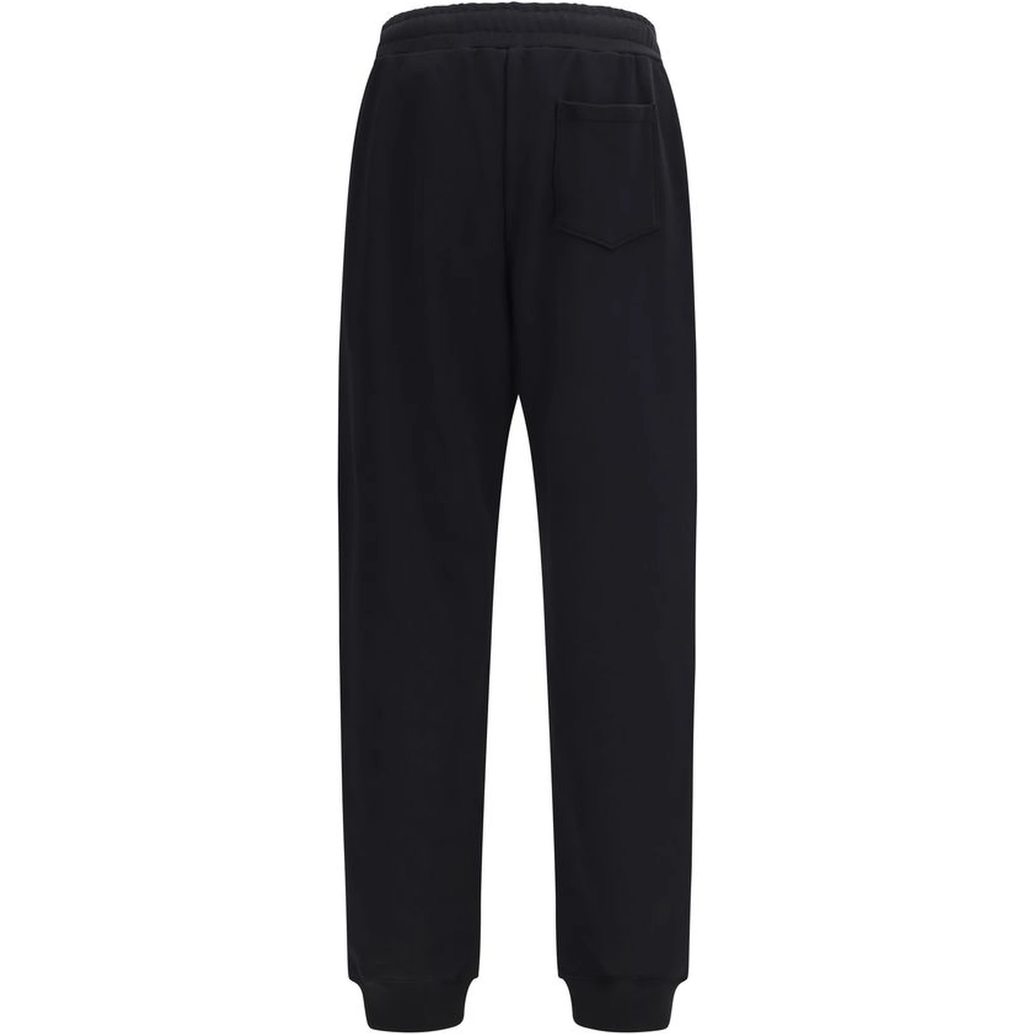 Black Cotton Casual Pants