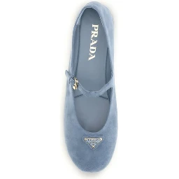 Blue Goatskin Ballet Flats