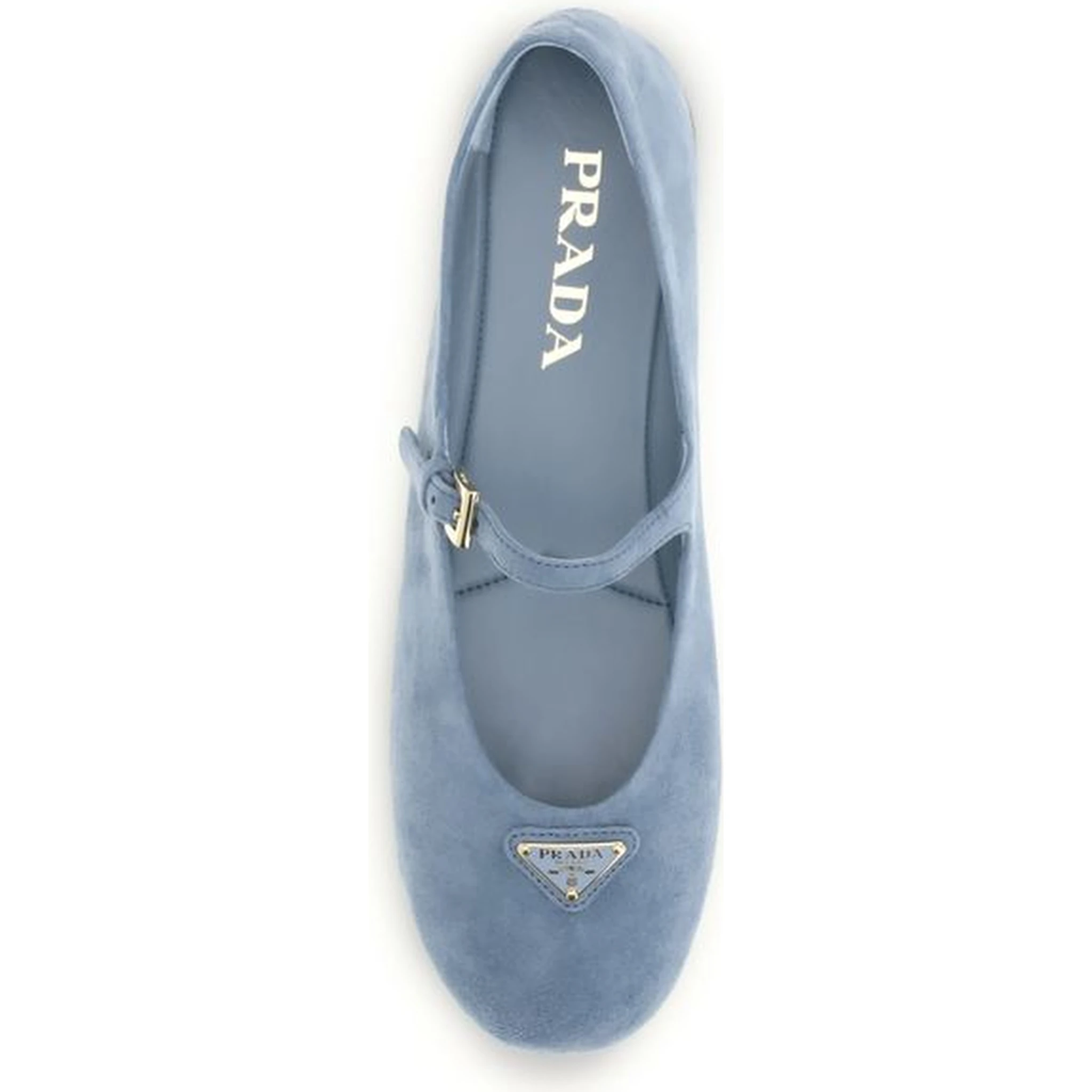 Blue Goatskin Ballet Flats