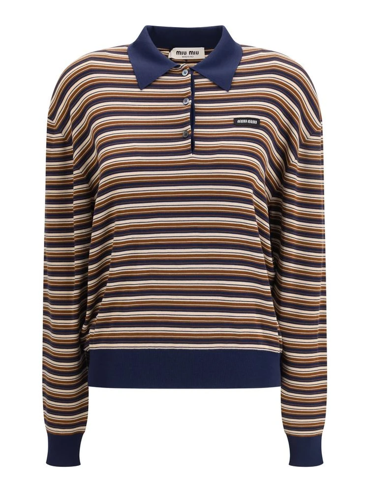 Brown Fleece Wool Polo Shirt