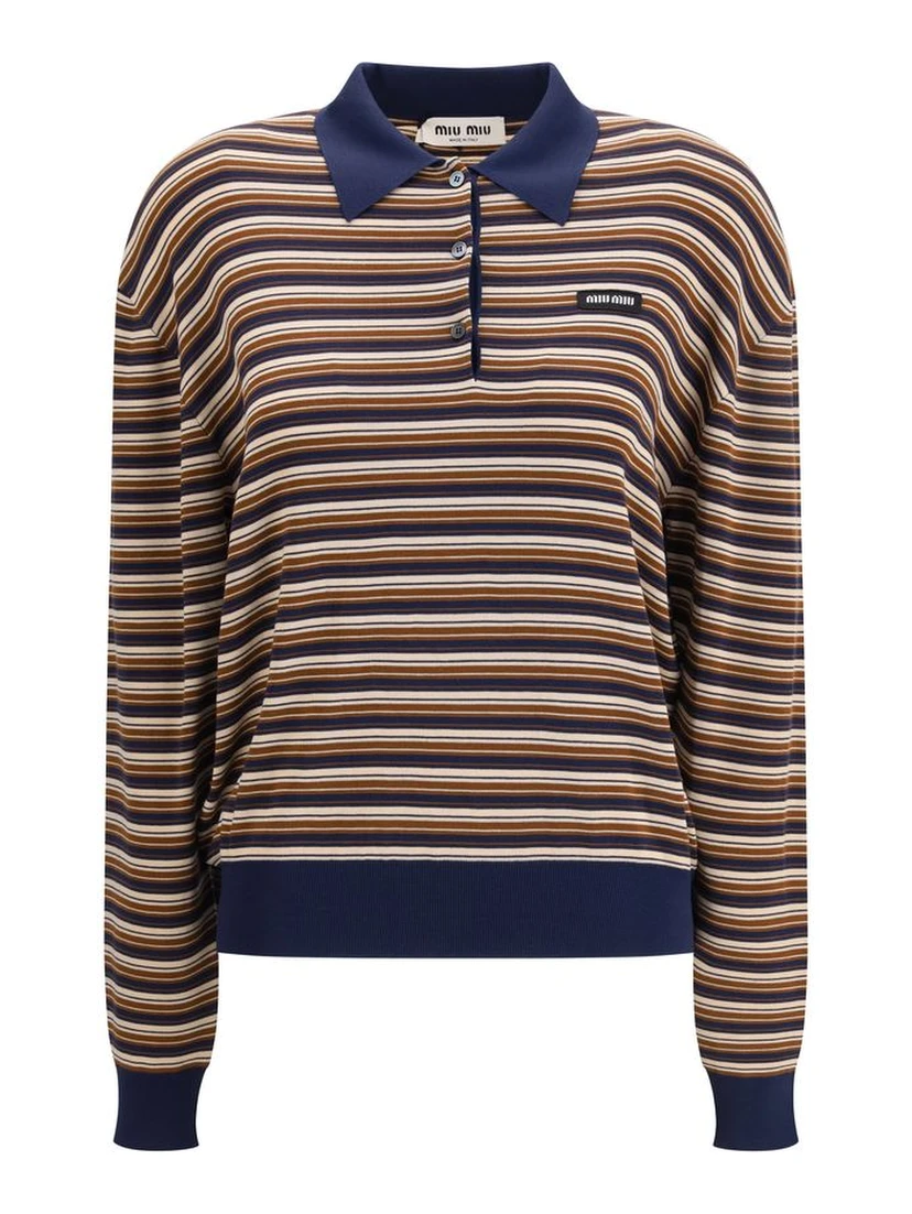 Brown Fleece Wool Polo Shirt