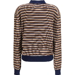 Brown Fleece Wool Polo Shirt