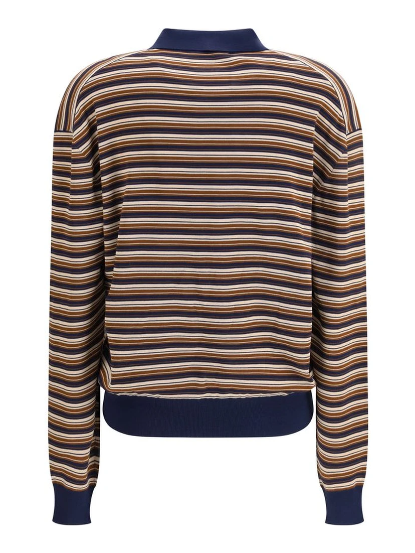 Brown Fleece Wool Polo Shirt