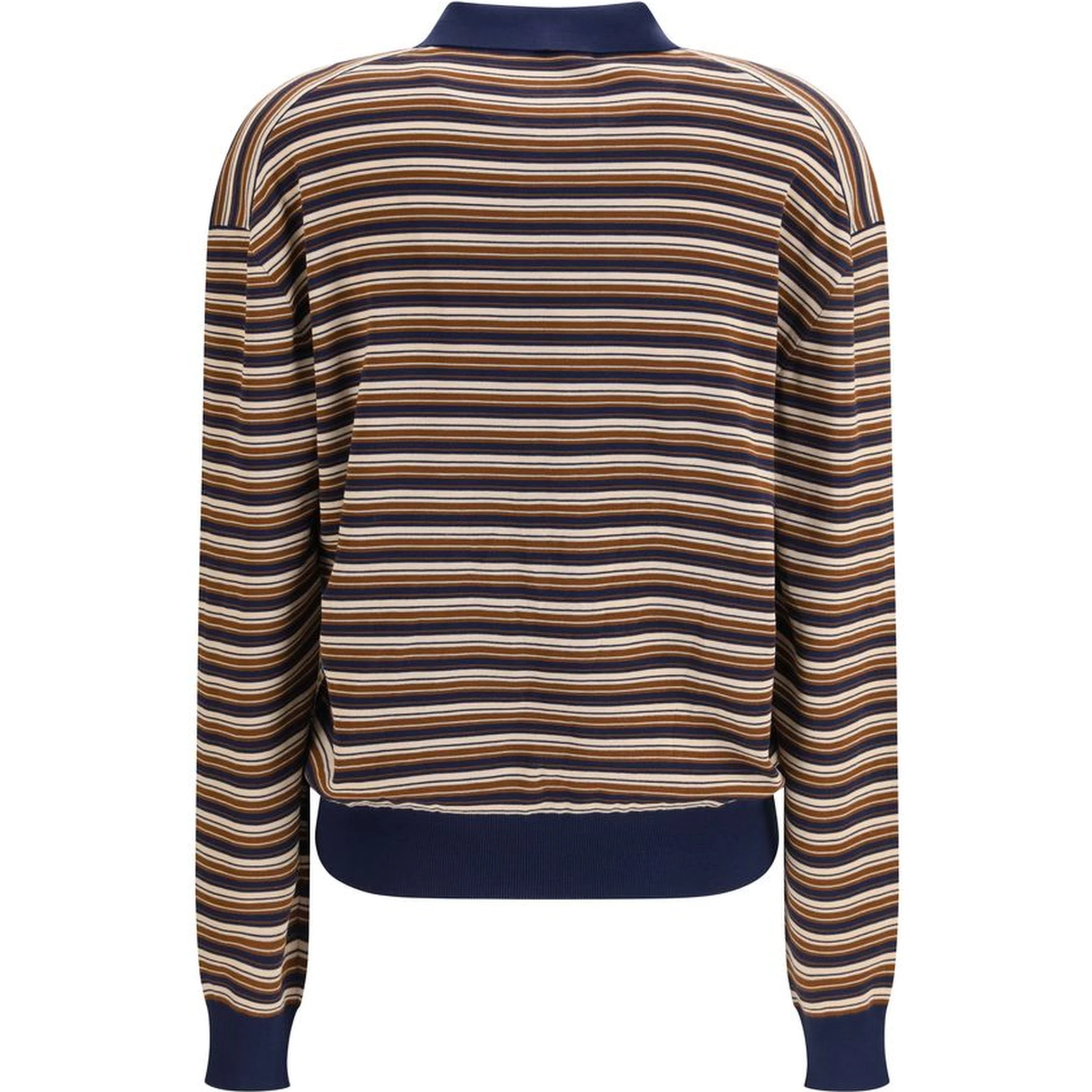 Brown Fleece Wool Polo Shirt