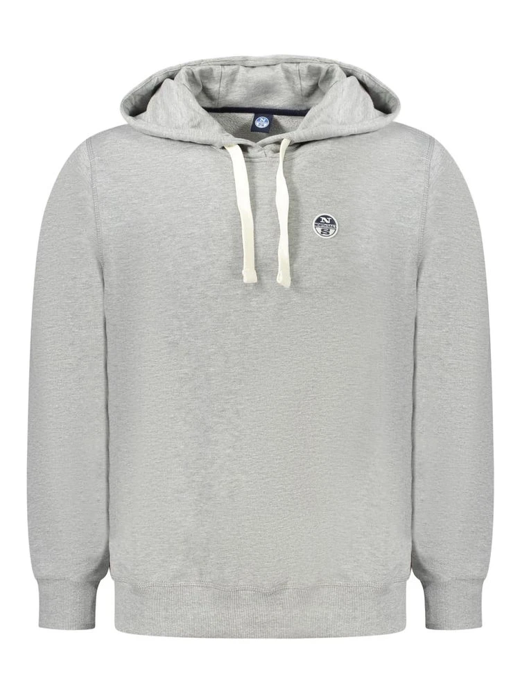 Gray Cotton Mens Sweater Hoodie