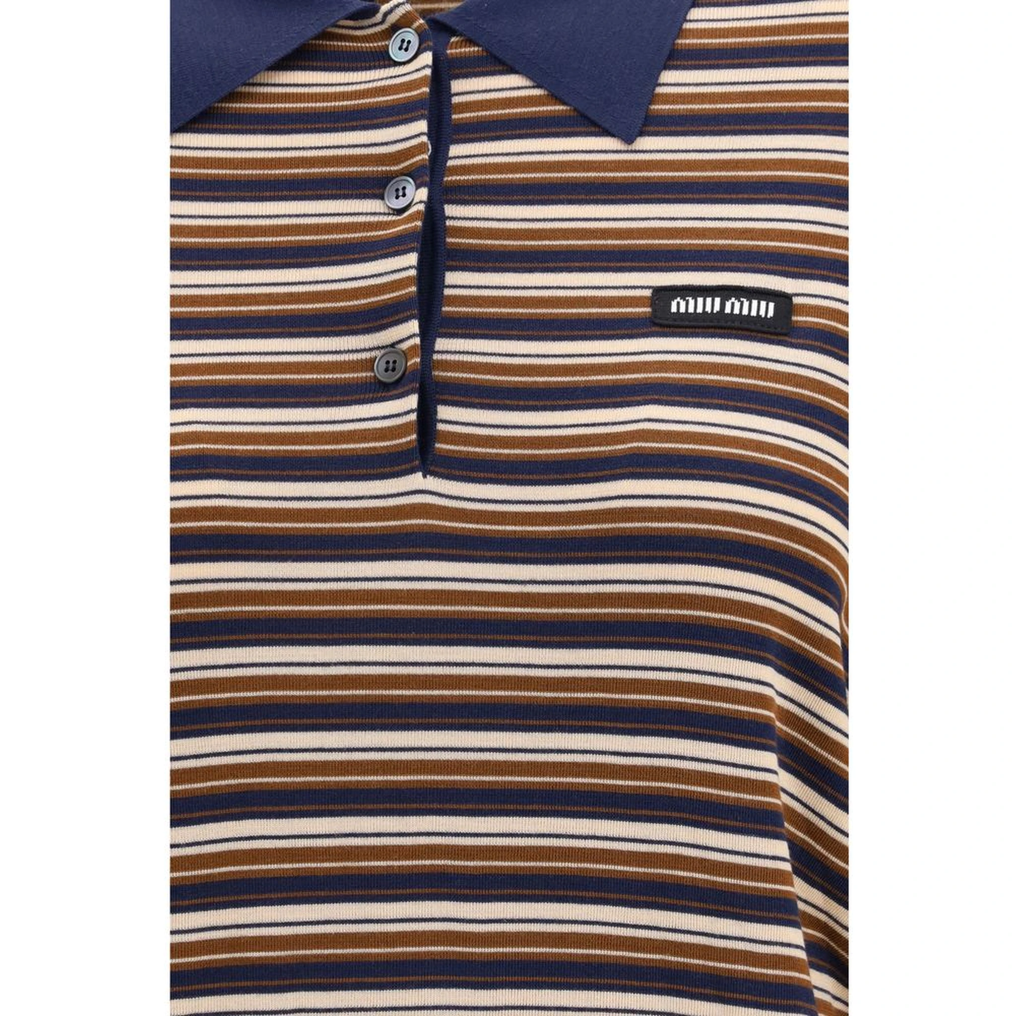 Brown Fleece Wool Polo Shirt