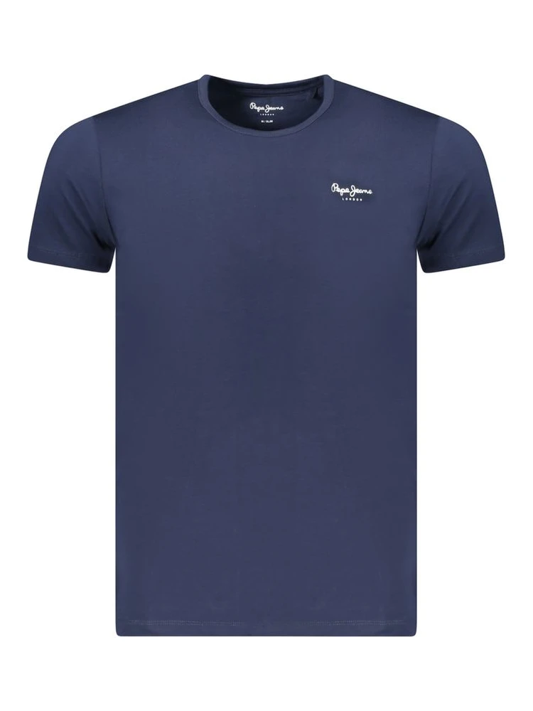 Blu Cotton Men T-Shirt