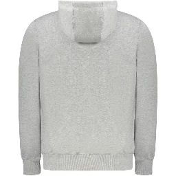 Gray Cotton Mens Sweater Hoodie