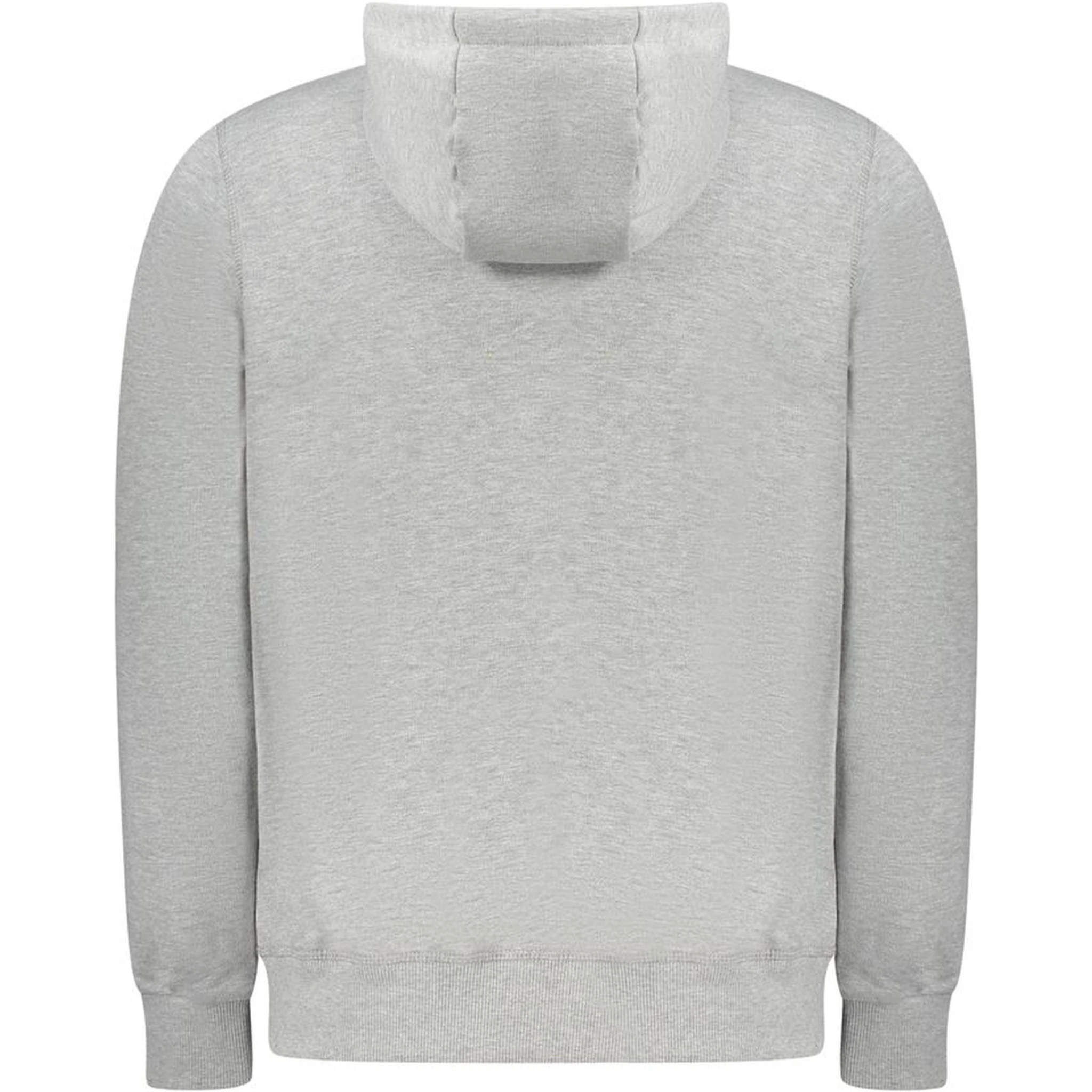 Gray Cotton Mens Sweater Hoodie