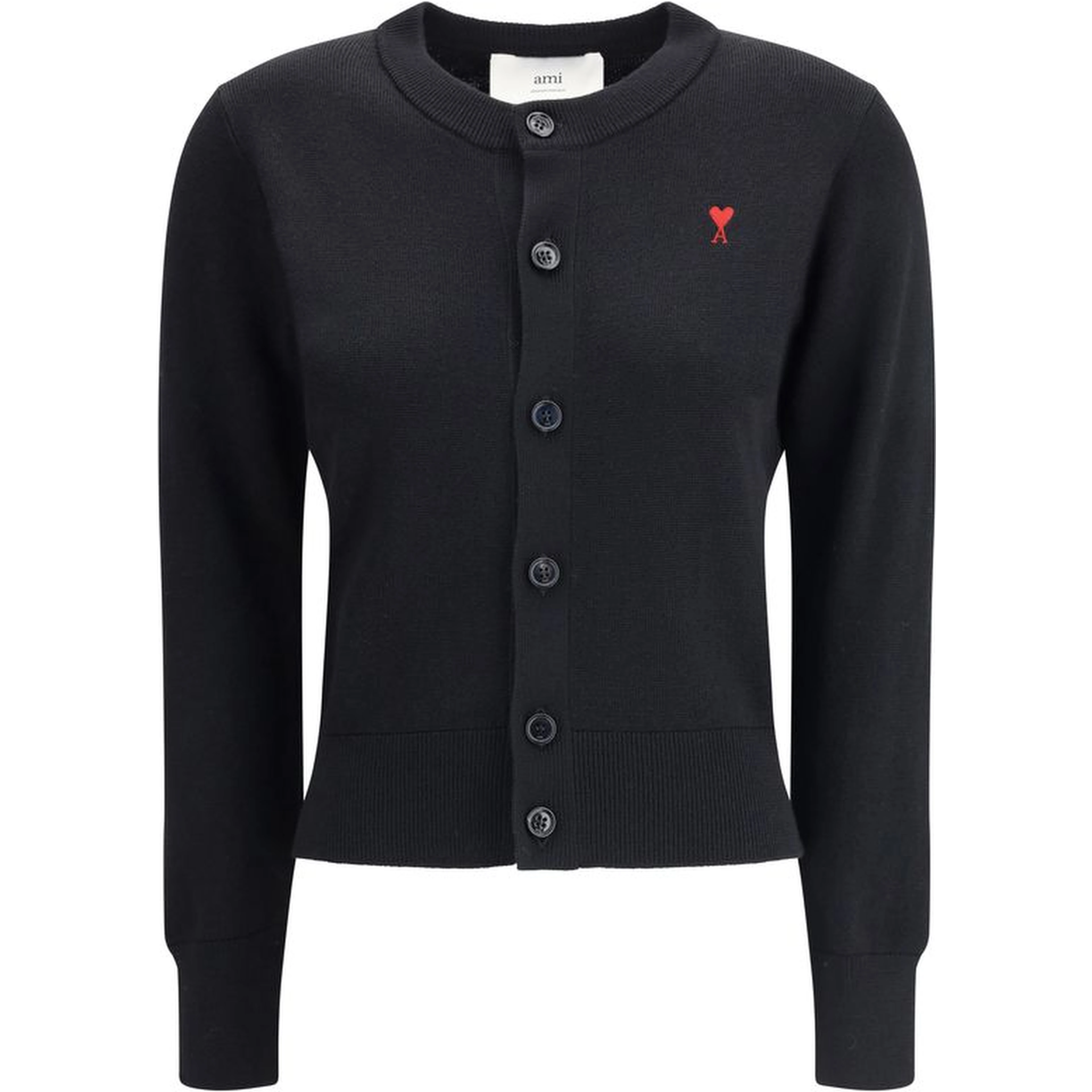 Black Merino Wool Cardigan