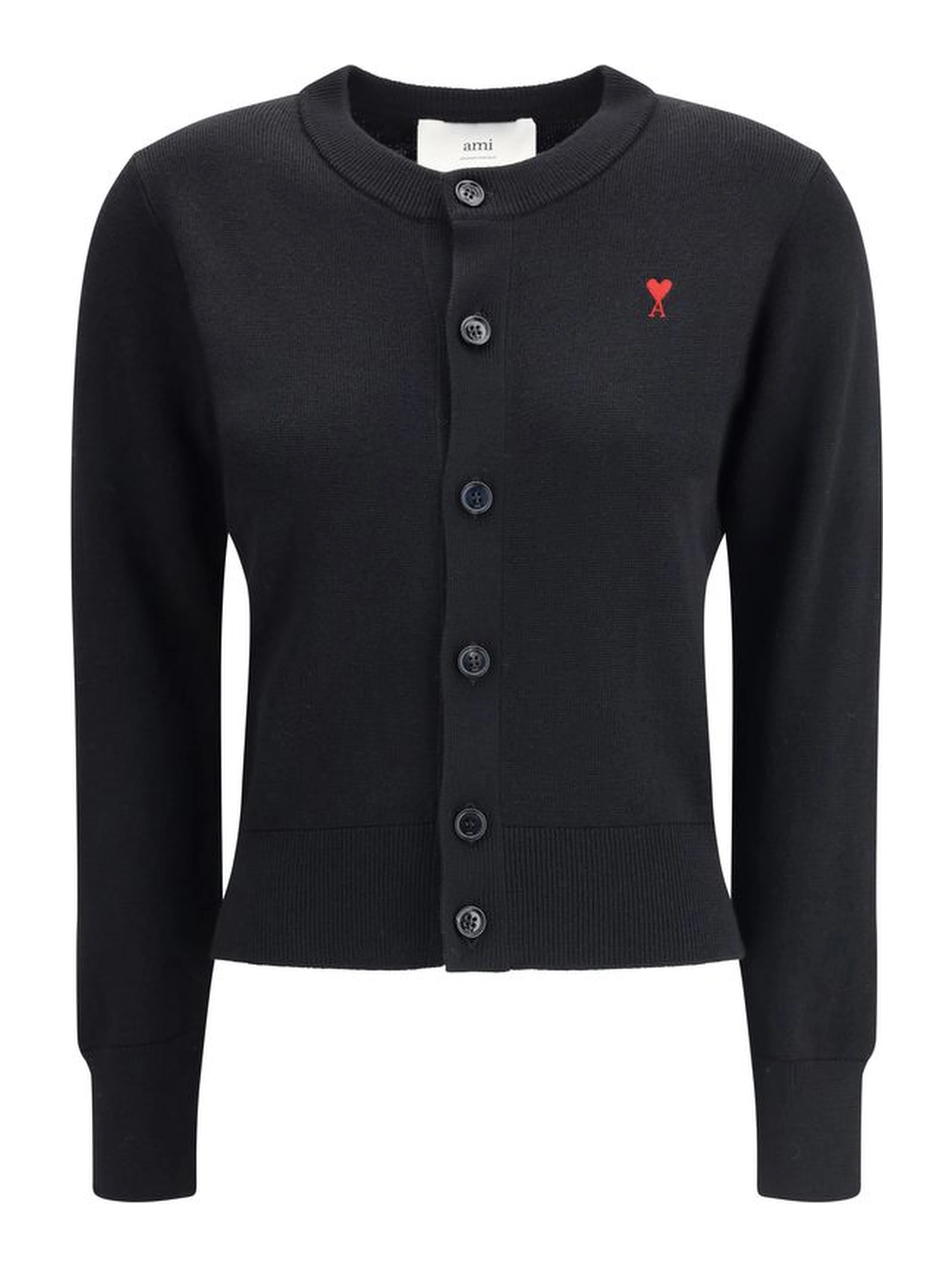 Black Merino Wool Cardigan