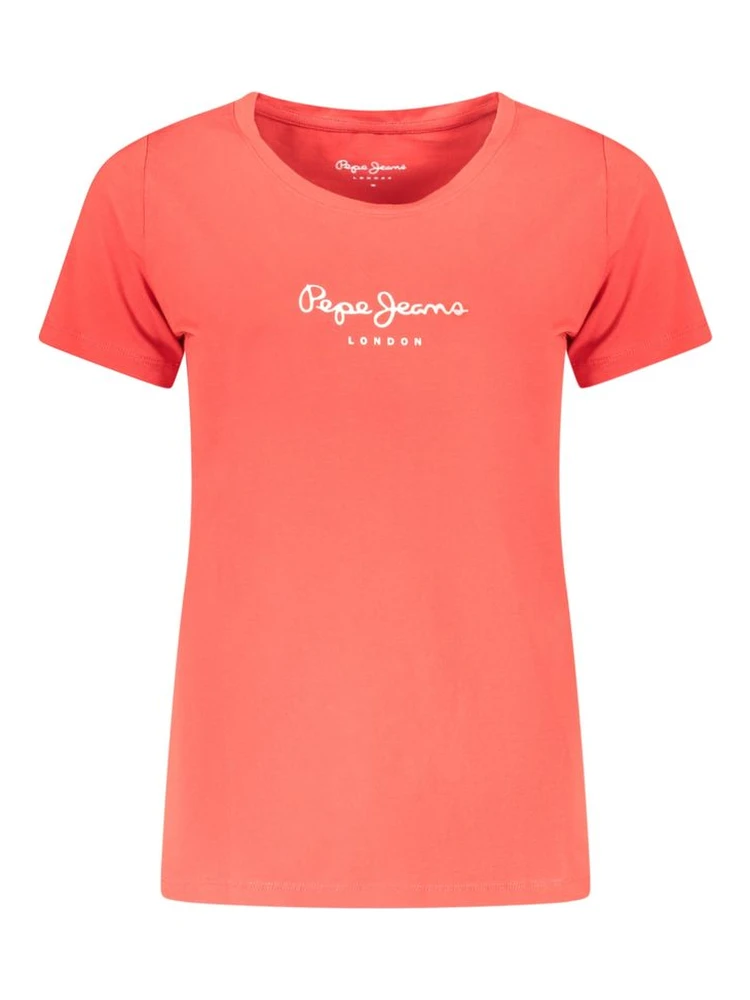 Red Cotton Women T-Shirt