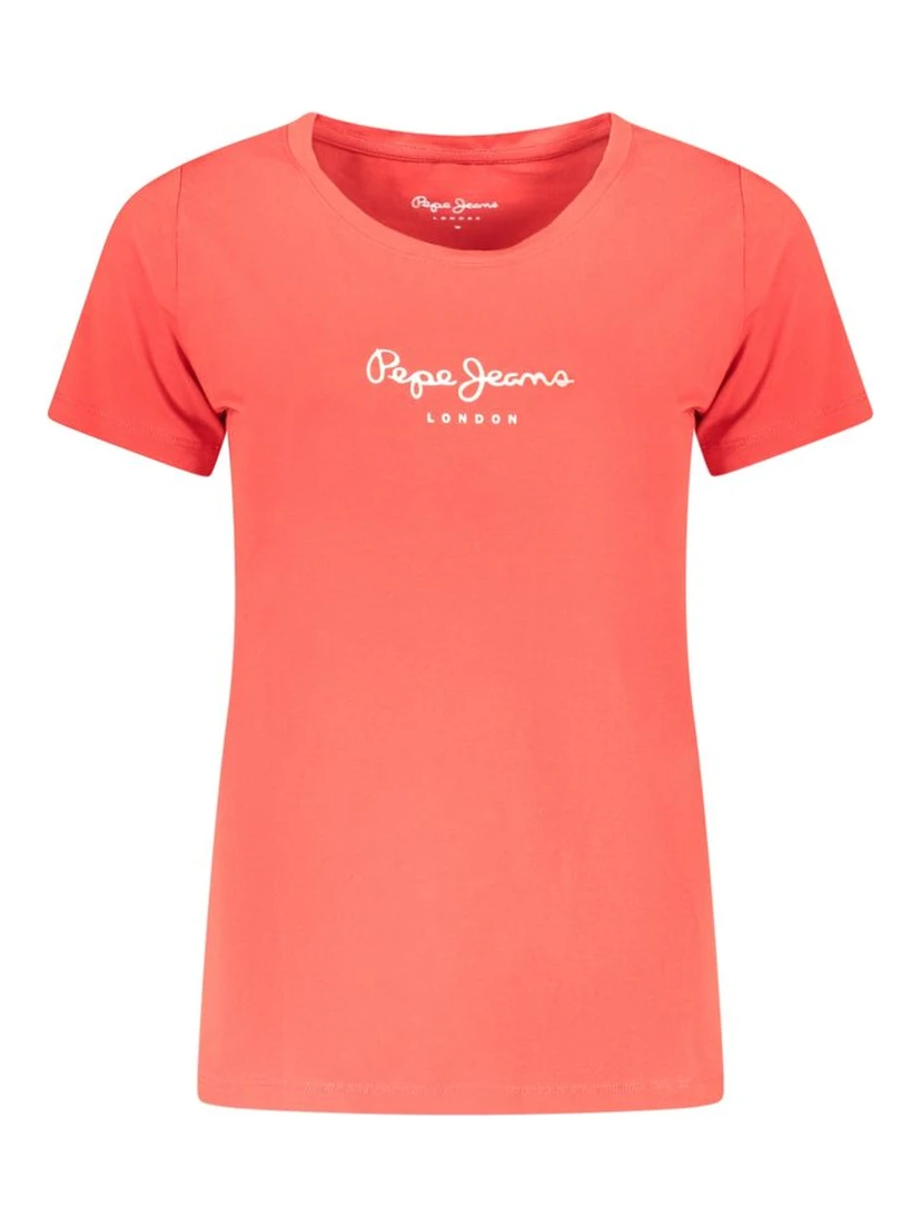 Red Cotton Women T-Shirt