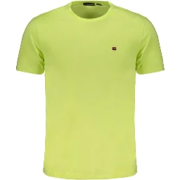 Yellow Cotton Men T-Shirt