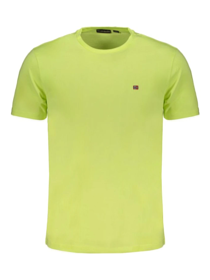 Yellow Cotton Men T-Shirt